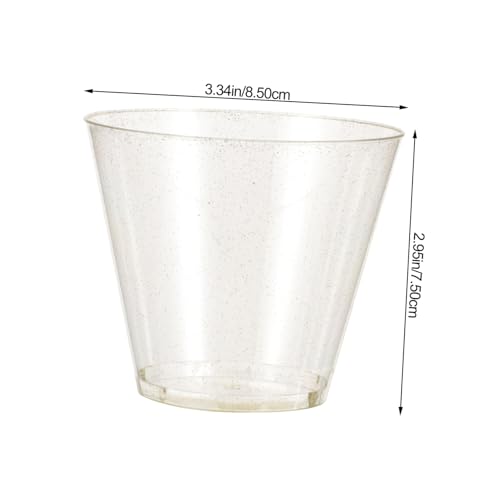 25Pcs Glitter Disposable Water Cups for Home Events Celebrations  
25Pcs Glitter Disposable Water Cups for Hotel Banquet