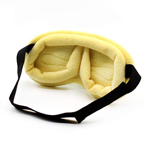 Wild Essentials Infinity Fleece Luxury Sleep Mask for Men and Women - Sleeping with Mellow Yellow Fleece Mask