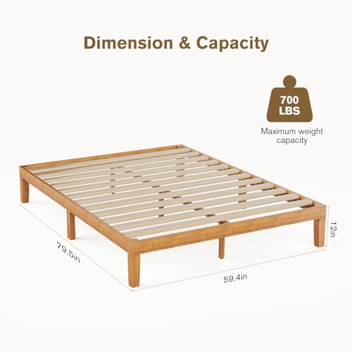 Sweetcrispy Sturdy and Stylish Queen Size Solid Wood Bed Frame with Wood Slat Support
| Sweetcrispy Noise-Free Queen Si
